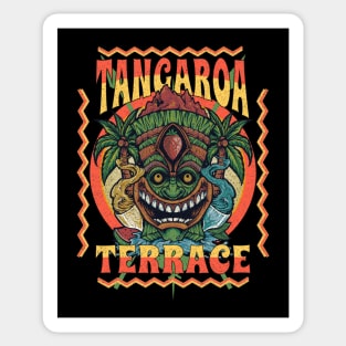 Tangaroa Terrace Tropical Bar and Grill California Distressed look Design Sticker